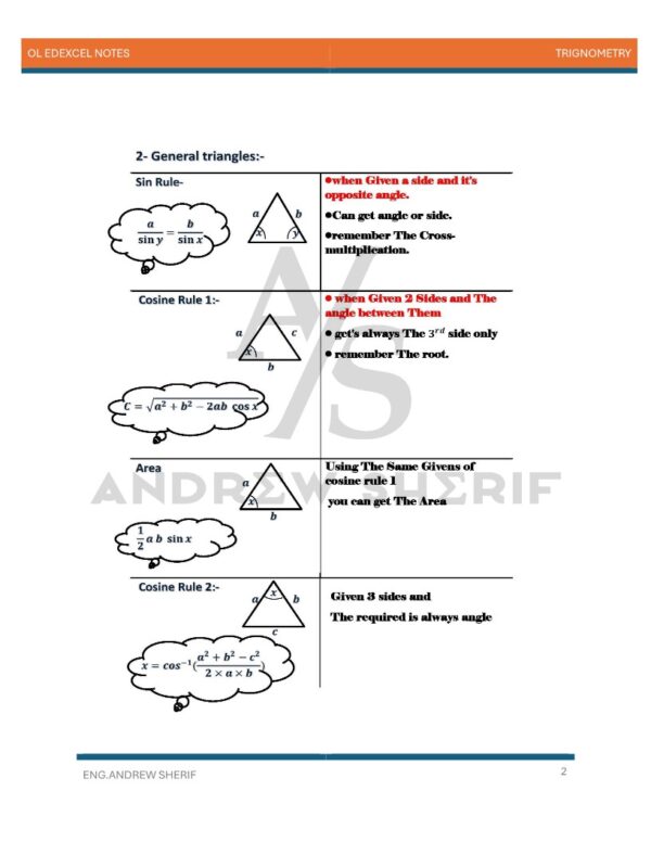Math OL Edexcel Notes
