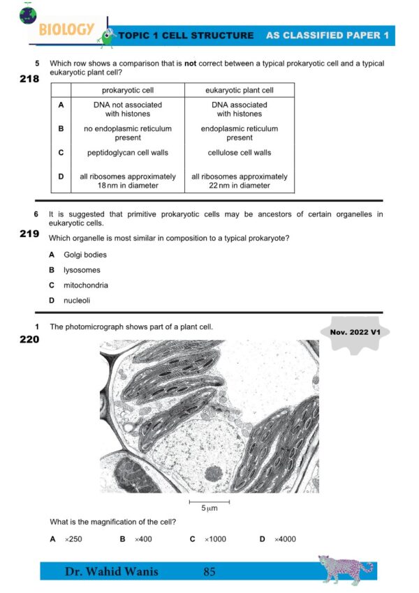 Biology AS Cambridge Classified Paper (1)