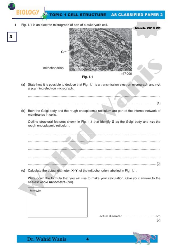 Biology AS Cambridge Classified Paper (2)