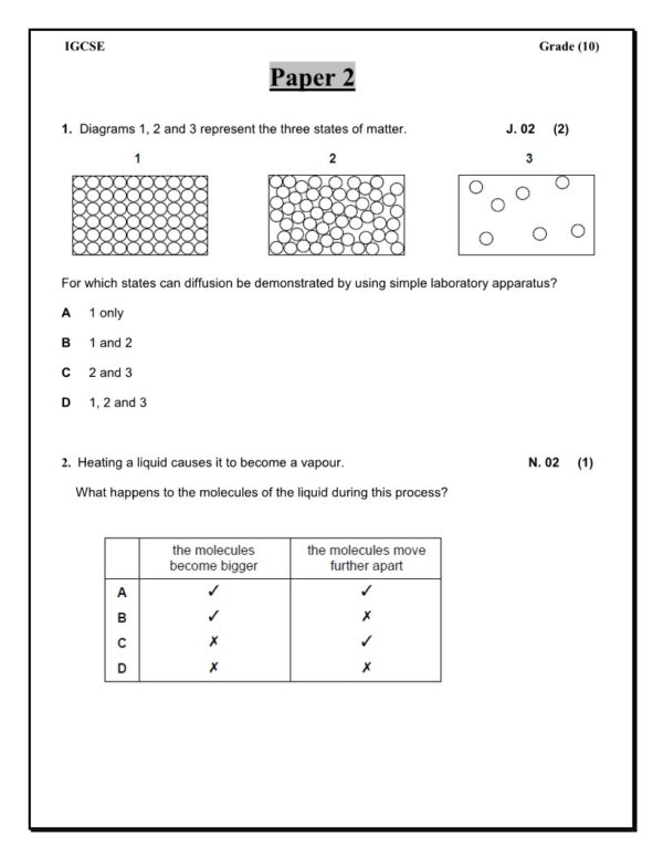 Chemistry OL Cambridge Classified paper 2&4