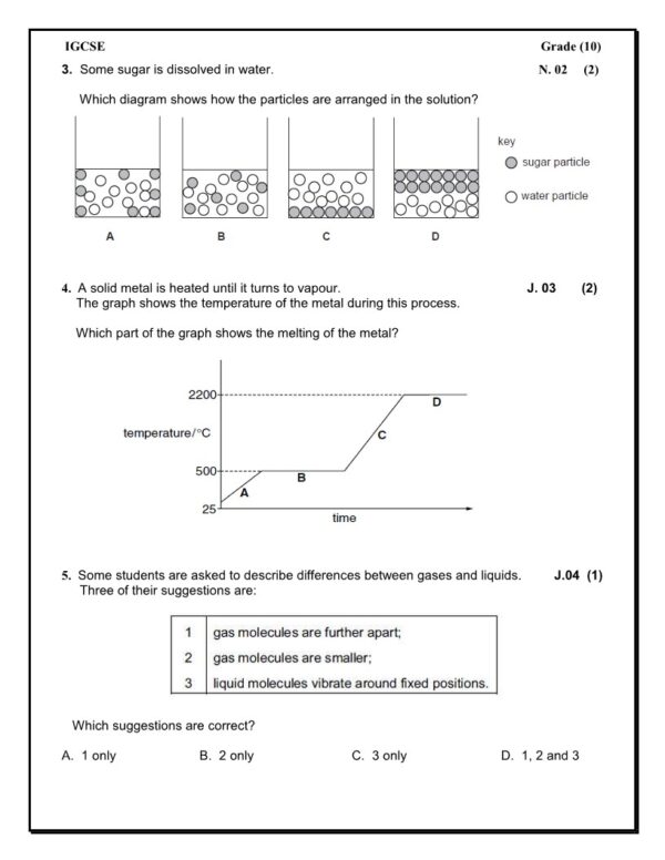Chemistry OL Cambridge Classified paper 2&4