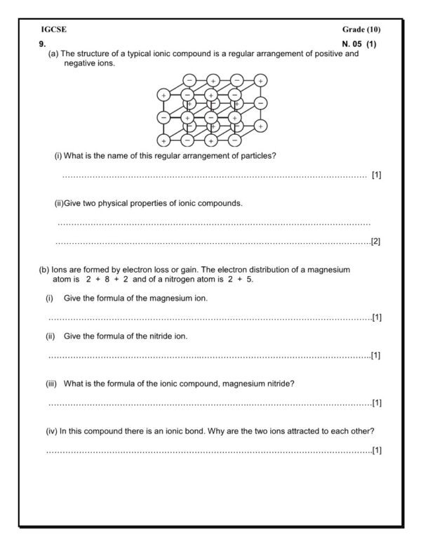 Chemistry OL Cambridge Classified paper 2&4