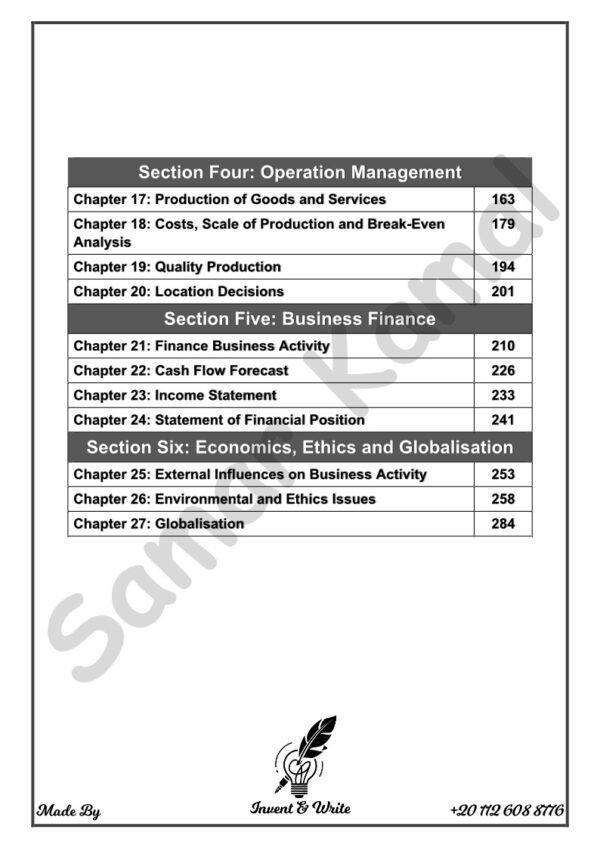 Business Studies Cambridge OL Classified