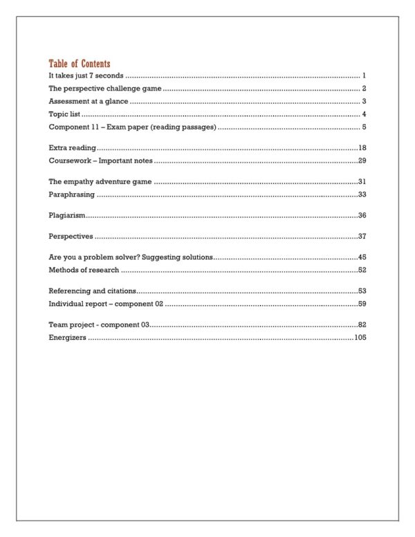 Global Perspectives Cambridge OL Notes