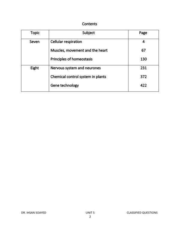 Biology A2 Edexcel Classified Unit 5 with MS