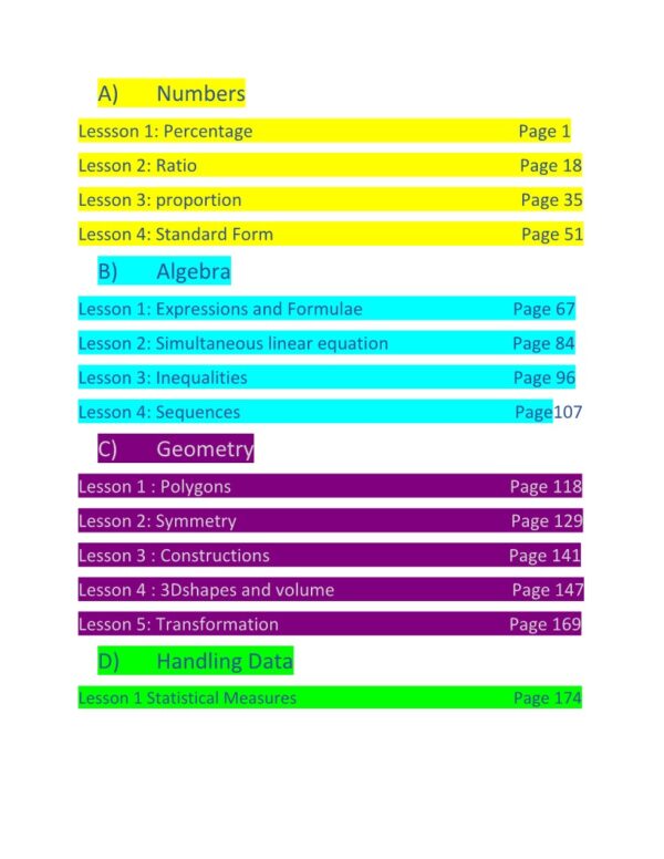 Math Foundation year Edexel Classified Unit 2