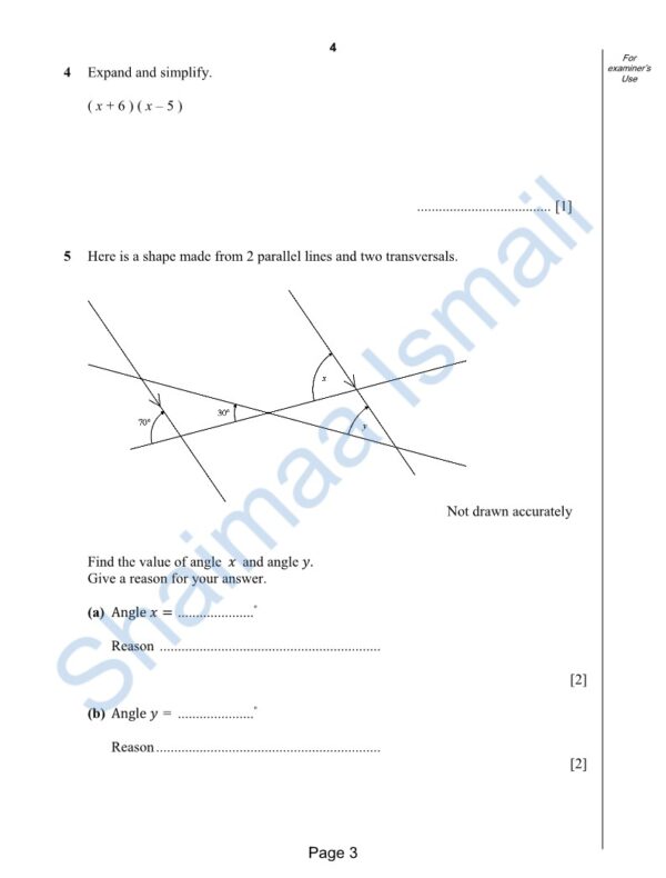 Math Cambridge Checkpoint Revision pack p1